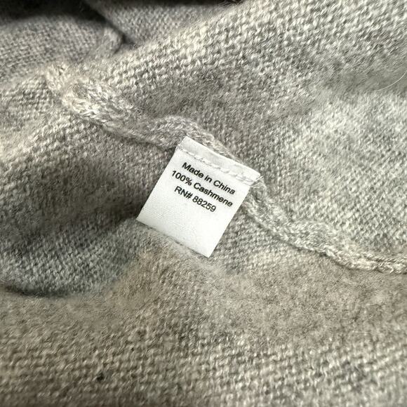 Subtle Luxury 100% Cashmere Dolman Sleeve Slouchy Pullover Sweater Gray Size S - Picture 7 of 7